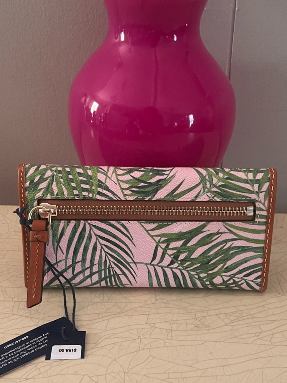 NEW Dooney & Bourke Tropical Spring Continental Clutch - Picture 3 of 7